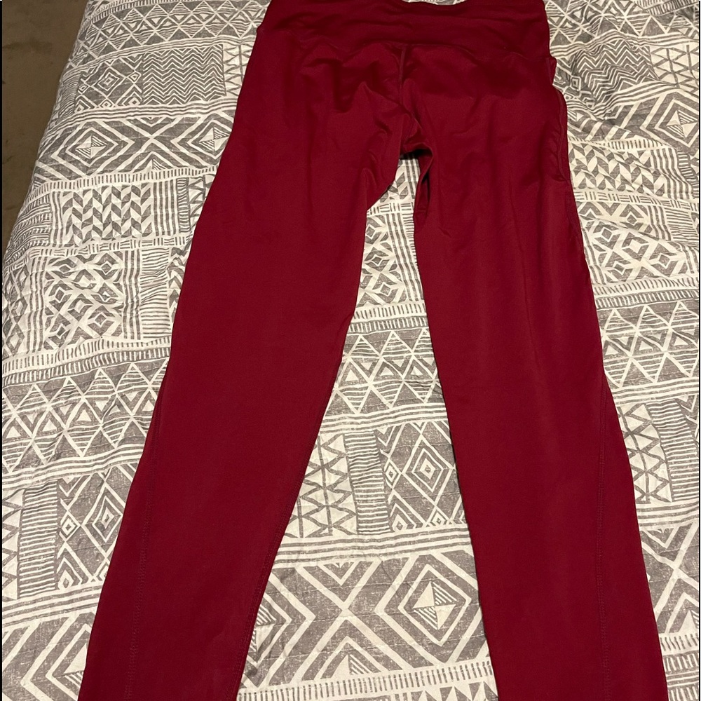 XL red leggings